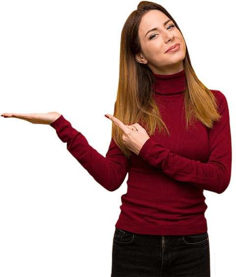 Femme dans site web pour entreprises de déneigement