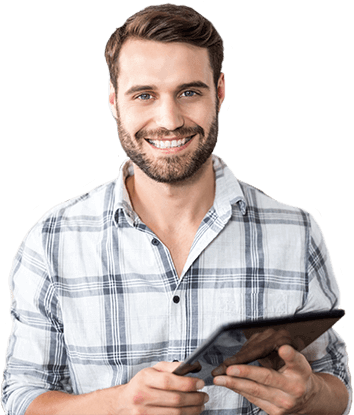 Homme dans site web pour entreprises de déneigement