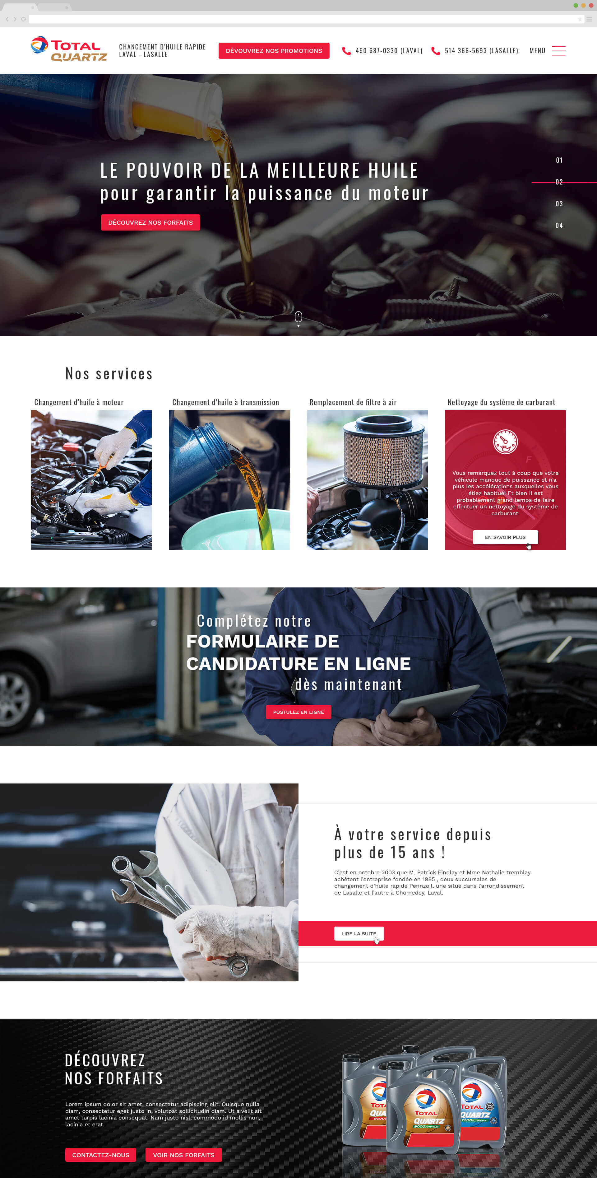 Site web semi-personnalisé pour entreprises de déneigement